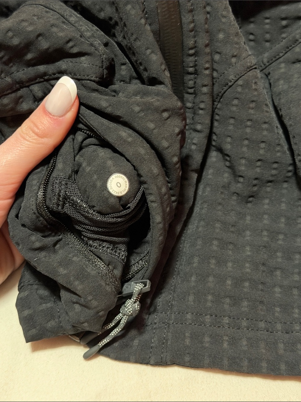 Lululemon Water-Repellent Grid Fleece Hiking Jacket Black size 0 - Picture 6 of 14